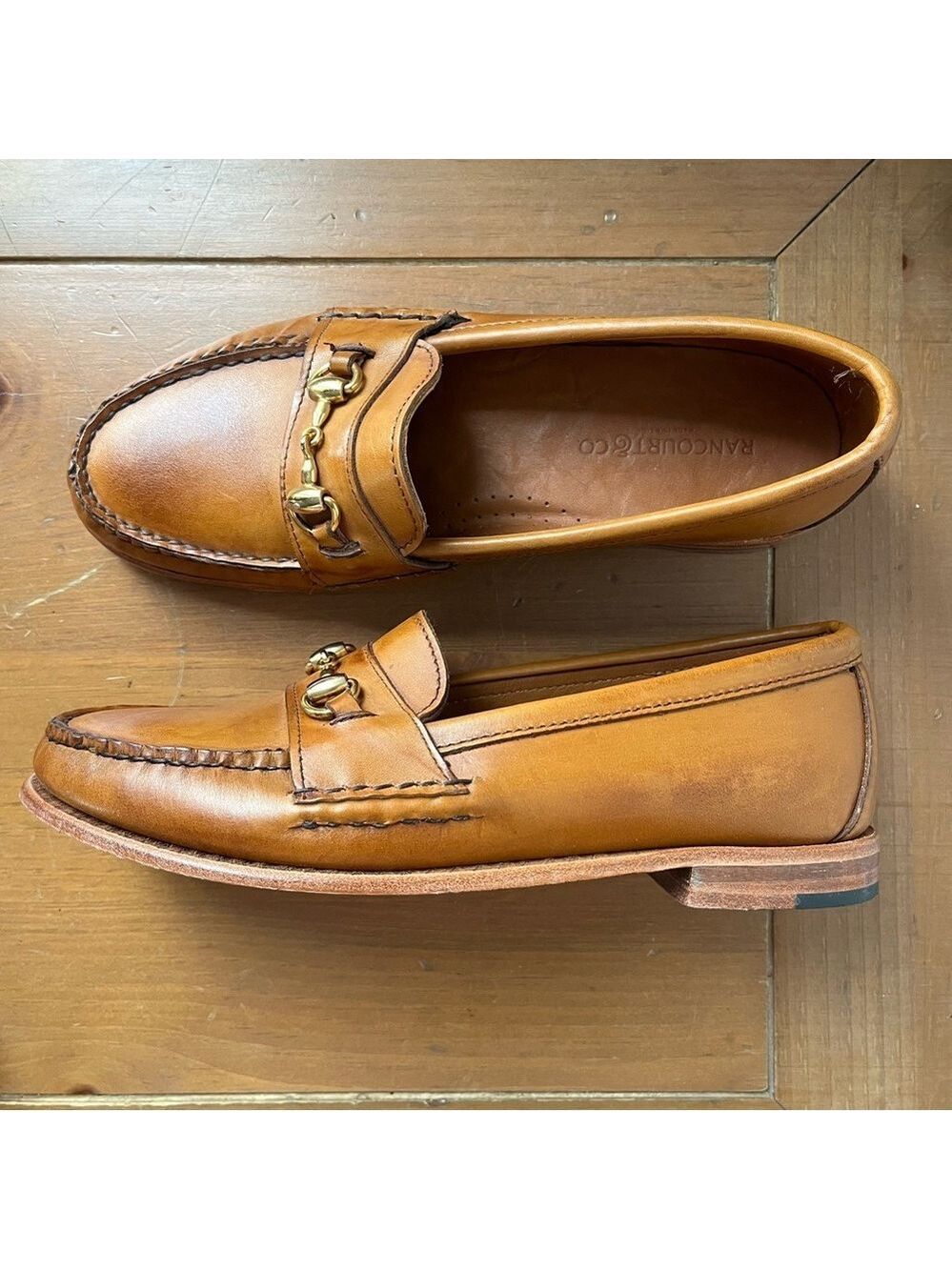 Rancourt & Co. Women’s Horsebit Loafer Natural Shell Cordovan Tan Leather 9.5 - Picture 8 of 13